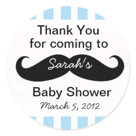 Little Man Baby Shower party Favor Stickers gift