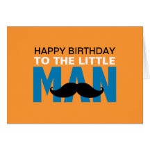 Little Man Birthday Card