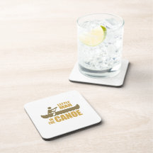 Little man in the canoe coasters