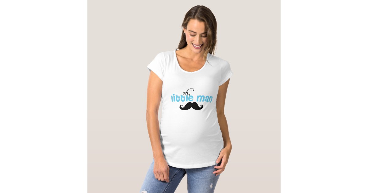 Little Man Mustache Baby Shower Maternity T Shirt Zazzle