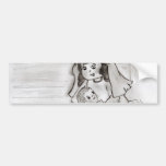 Little Mary and Baby Jesus - sketch Bumper Stickers