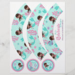 Little Mermaid Cupcake Wrappers AA6 Custom Flyer