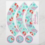 Little Mermaid Cupcake Wrappers Auburn 5 Personalized Flyer