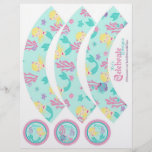Little Mermaid Cupcake Wrappers Blonde 5 Flyer Design
