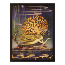 Little Mermaid Under the Ocean by Jennie Harbour Posters