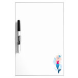 Little mermaid with mirror and wave illustration dry erase board