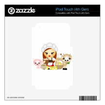Little Milk Maid Decals For iPod Touch 4G