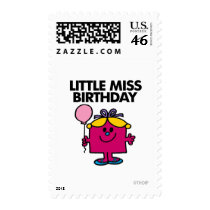 Little Miss Birthday Classic 1 Postage Stamp