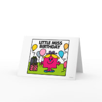 Little Miss Birthday Scene Greeting Card
