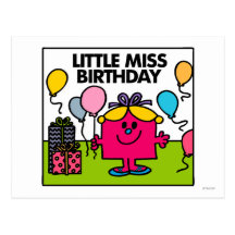 Little Miss Birthday Scene Post Card