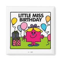 Little Miss Birthday Scene Refrigerator Magnet