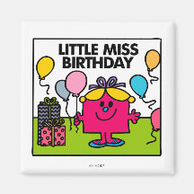 Little Miss Birthday Scene Refrigerator Magnet