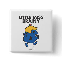 Little Miss Brainy Classic 1 Pinback Buttons