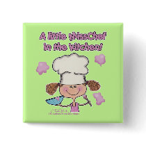 Little Miss Chef Pinback Button