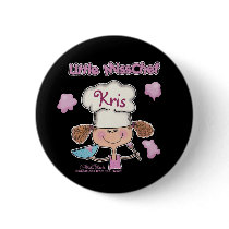 Little Miss Chef Personalize Pinback Button