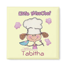 Little Miss Chef Personalize Fridge Magnets