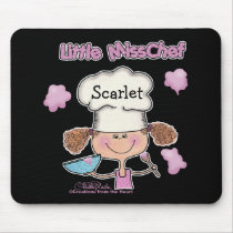 Little Miss Chef Personalize Mouse Pad