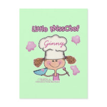 Little Miss Chef Personalize Postcard
