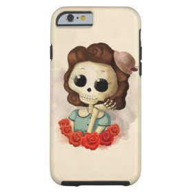 Little Miss Death and Roses Tough iPhone 6 Case