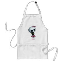 Little Miss Death - Hallowen Beauty Aprons