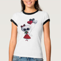 artsprojekt, horror, skeleton, cute skeleton, skull, cute skull, valentine, valentine's day, halloween, cute halloween, creepy valentine's day, emo, emo illustration, emo design, emo valentine's day, goth, goth illustration, romantic design, anti valentine's day, Shirt with custom graphic design