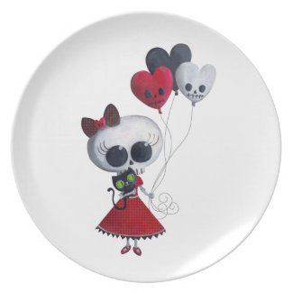 Little Miss Death Valentine plate