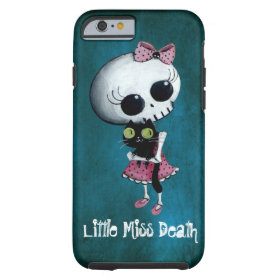 Little Miss Death with Black Cat Tough iPhone 6 Case