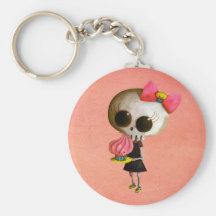 Little Miss Death with Cupcake Keychain