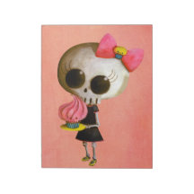 Little Miss Death with Cupcake Notepad