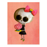 Little Miss Death with Cupcake Post Card
