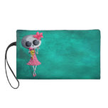 Little Miss Death with Halloween Ice Cream Wristlet Purse