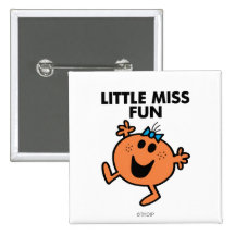 Little Miss Fun Classic 2 Pinback Buttons