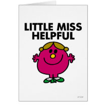 Little Miss Helpful Classic Greeting Card