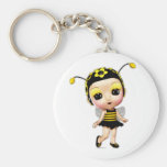 Little Miss Lady Bumblebee Keyring Keychain
