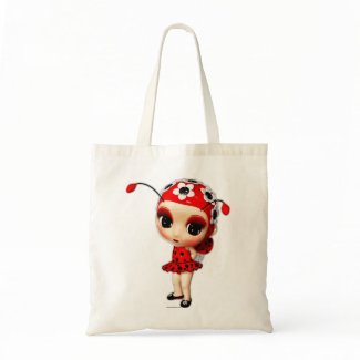 Little Miss Ladybug Canvas Bags