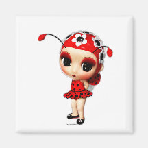 Little Miss Ladybug Fridge Magnet