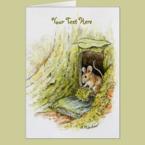 Little Miss Mouse - customizable text cards