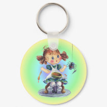 LITTLE MISS MUFFET by SHARON SHARPE keychains by sharonsharpe LITTLE MISS MUFFET by SHARON SHARPE keychains