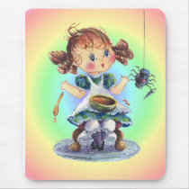 LITTLE MISS MUFFET by SHARON SHARPE mousepads by sharonsharpe LITTLE MISS MUFFET by SHARON SHARPE mousepads