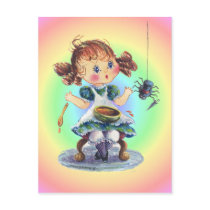 LITTLE MISS MUFFET by SHARON SHARPE postcards by sharonsharpe LITTLE MISS MUFFET by SHARON SHARPE postcards