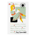 Little Miss Muffet Reading Poster posters by retroz Little Miss Muffet Reading Poster posters