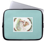 Little Miss Muffet Vintage Christmas Card Laptop Computer Sleeve