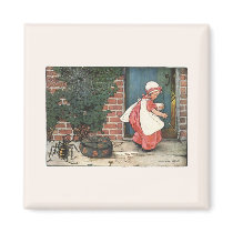 Little Miss Muffet w Spider; Jessie Willcox Smith Magnets