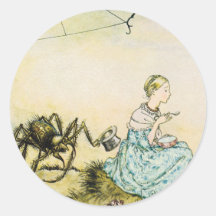 Little Miss Muffit Round Stickers