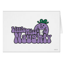 Little Miss Naughty Badge 1 Greeting Card