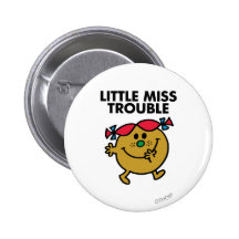 Little Miss Trouble Classic 2 Pinback Buttons