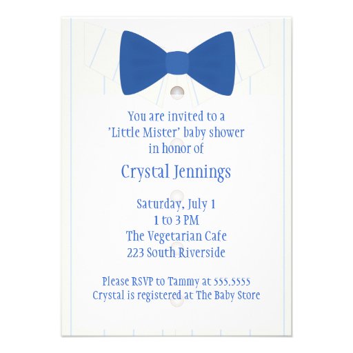 Little Mister Baby Shower Invitation