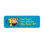 Little Monkey 1st Birthday Boy Custom Label