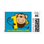 Little Monkey 1st Birthday Boy Custom Postage