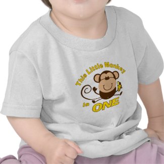 Little Monkey 1st Birthday Boy Infant T-shirt shirt